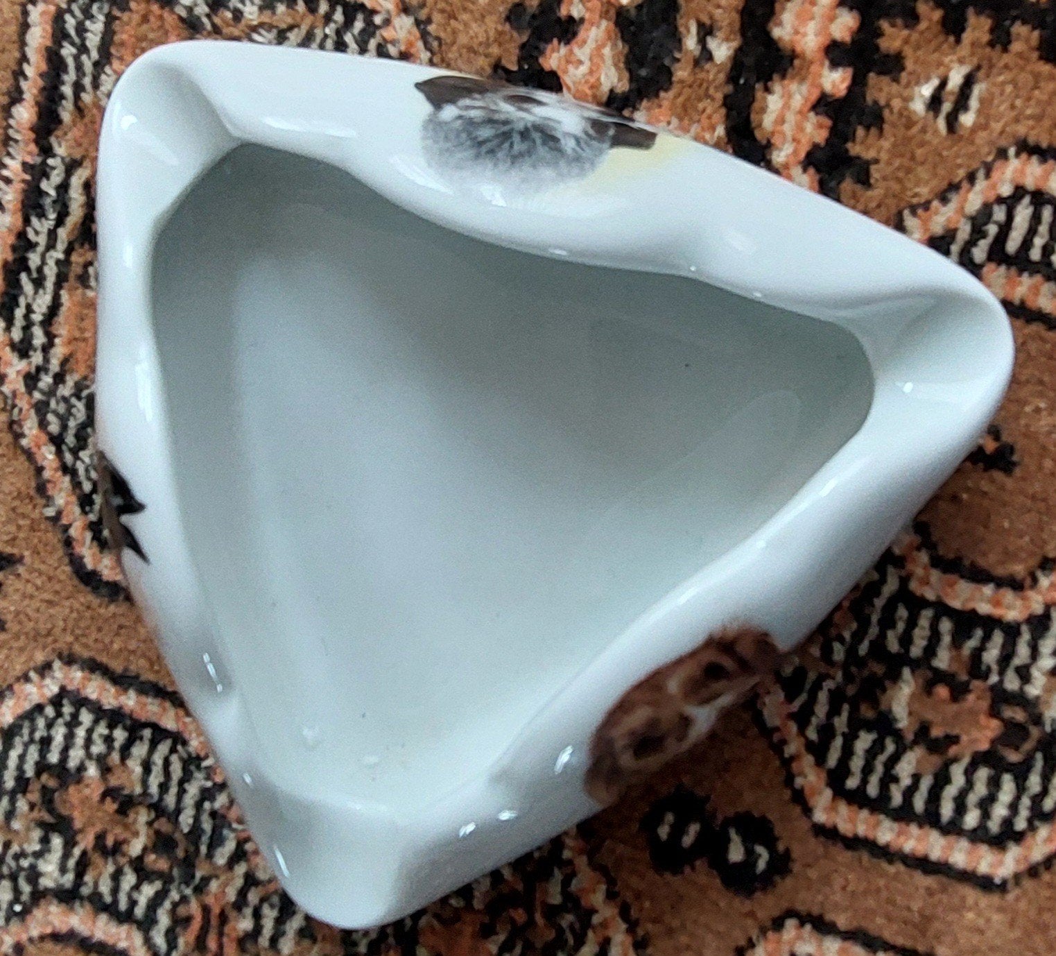 Vintage Limoges Porseleinen Asbak met Hondenprints, Ophalen of Verzenden