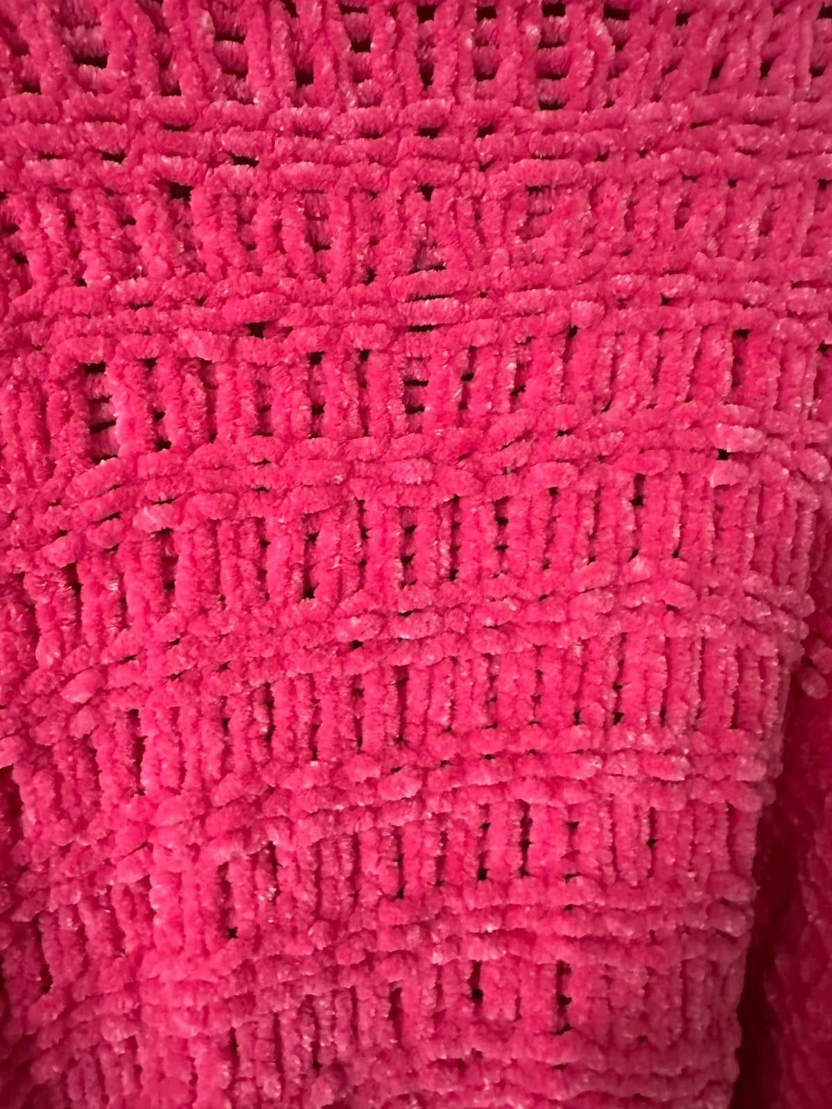 Roze badjas van zacht chenille garen, Kleding | Dames, Truien en Vesten, Ophalen of Verzenden, Zo goed als nieuw, Maat 38/40 (M)