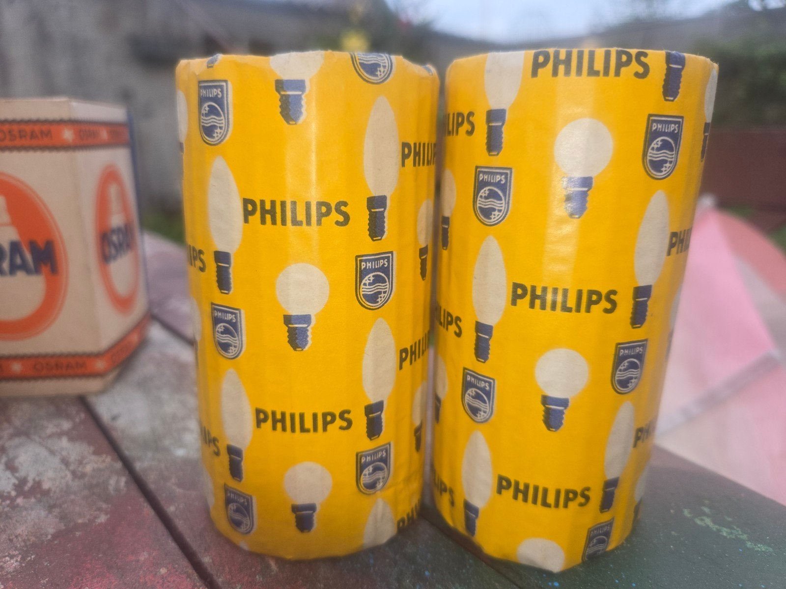 Vintage Philips Gloeilamp in Kartonnen Huls (NOS / Jaren '50, Ophalen of Verzenden