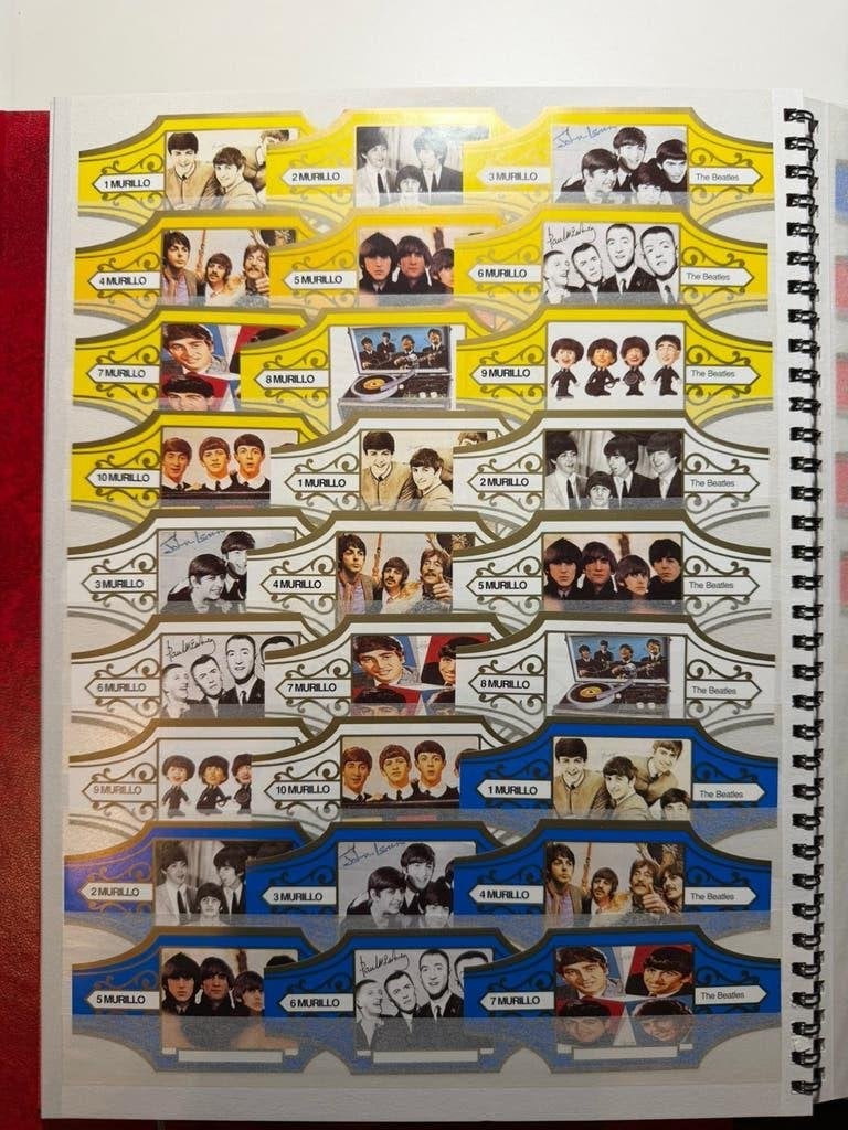 Kaveltje sigarenbandjes BEATLES in album, Verzamelen, Verzenden, Zo goed als nieuw, Sigarenbandjes