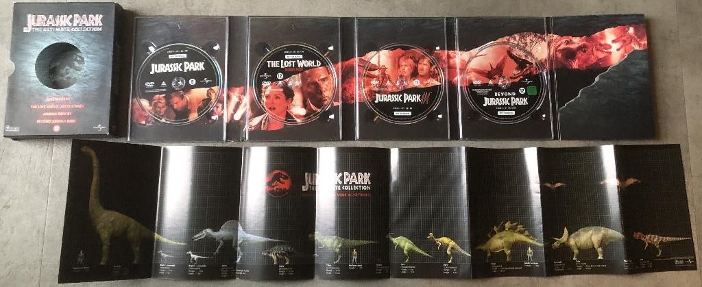 JURASSIC PARK -THE ULTIMATE JURASSIC PARK COLLECTION-4 DVD, Cd's en Dvd's, Vanaf 12 jaar, Ophalen of Verzenden, Zo goed als nieuw