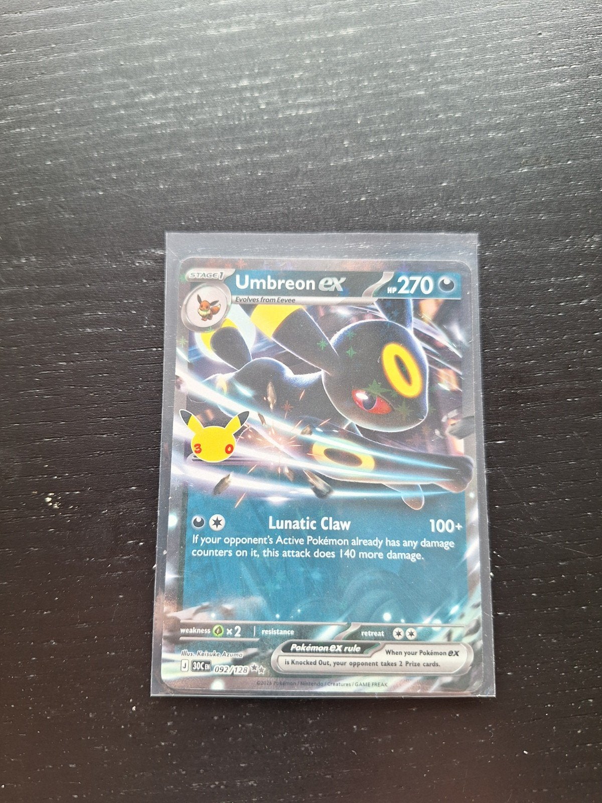Umbreon EX 092/128, Ophalen of Verzenden, Nieuw, Losse kaart, Foil