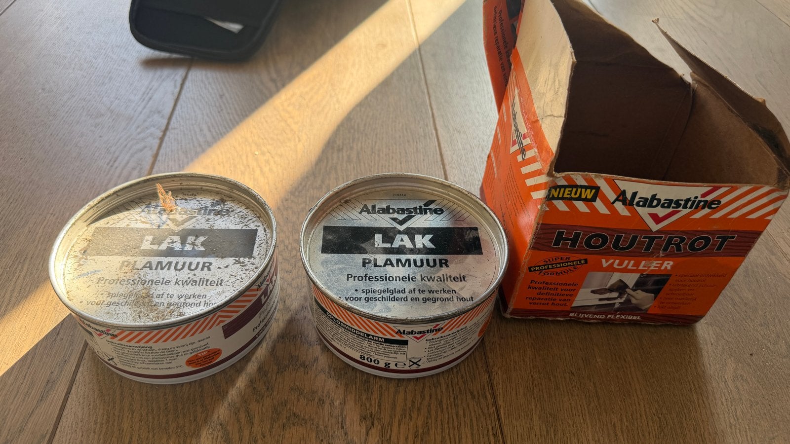 Alabastine Lak Plamuur & Houtrotvuller, Doe-het-zelf en Verbouw, Gebruikt, Overige kleuren, Ophalen of Verzenden, Lak
