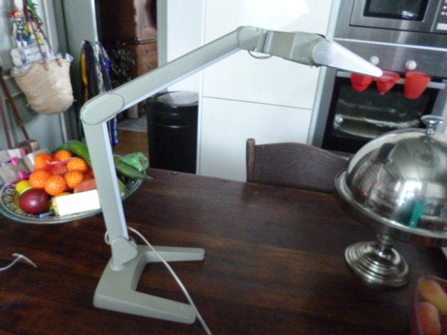 LUXO design bureaulamp 18 watt, Ophalen of Verzenden, Zo goed als nieuw, Grijs, Metaal