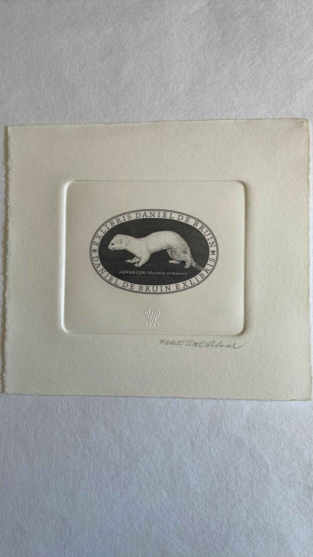 Exlibris Pieter Wetselaar, Ophalen of Verzenden