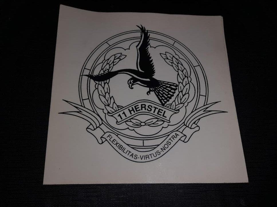 3 stickers 11 herstel Luchtmobiel, Verzamelen, Ophalen of Verzenden, Landmacht, Nederland