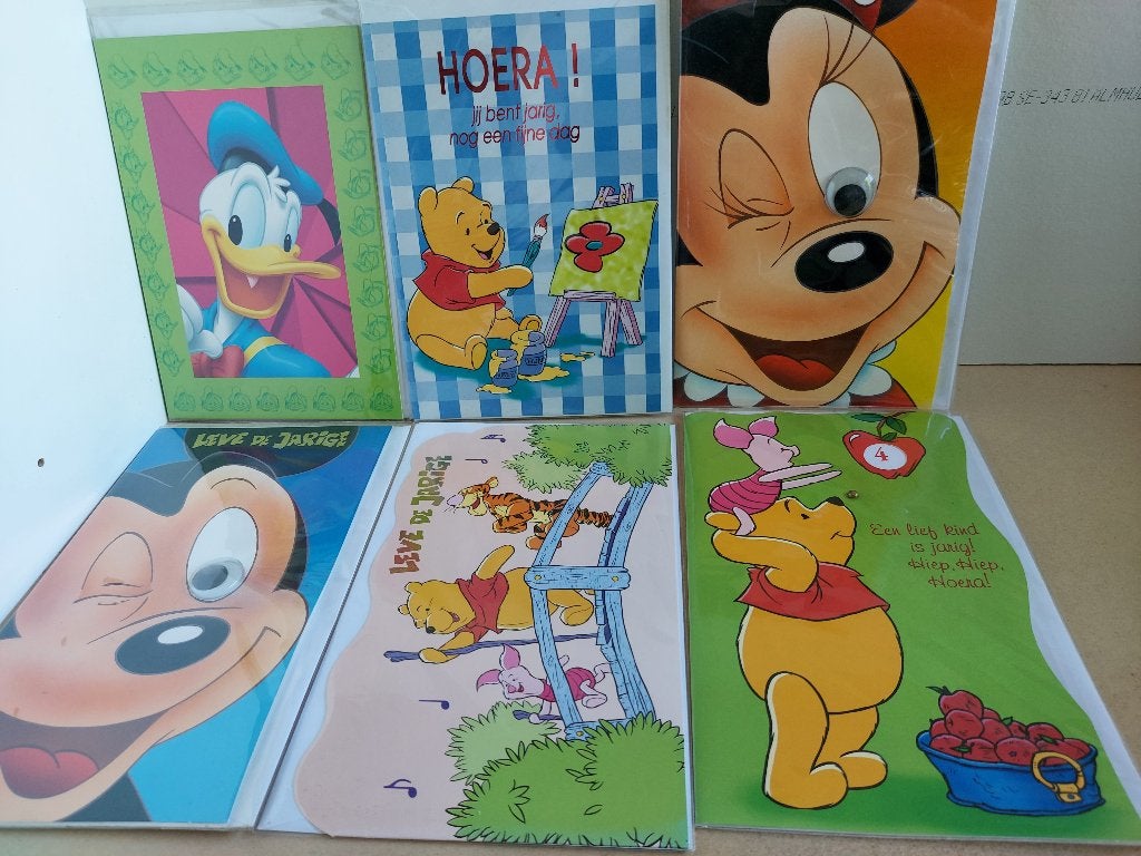 Mooi pakket wenskaarten Disney, Verzenden, Zo goed als nieuw