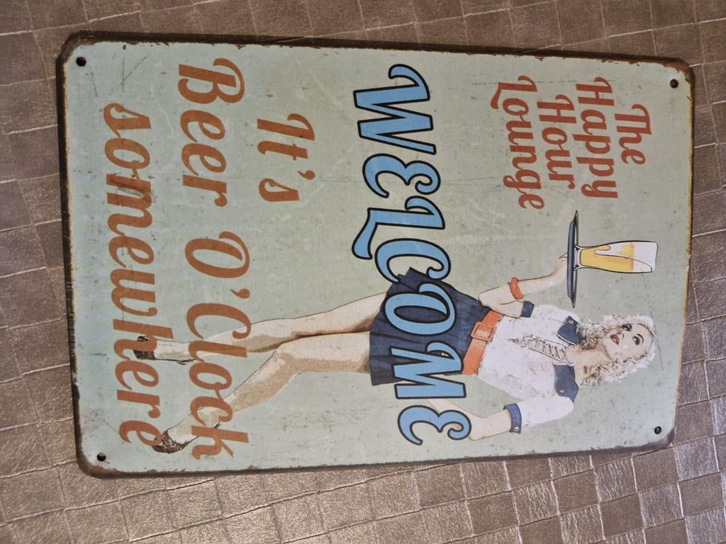 Welcome tekstbord, Ophalen