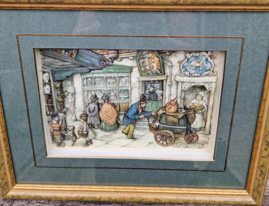 Anton Pieck 3D Schilderij - Nostalgisch Tafereel ZGAN, Ophalen of Verzenden