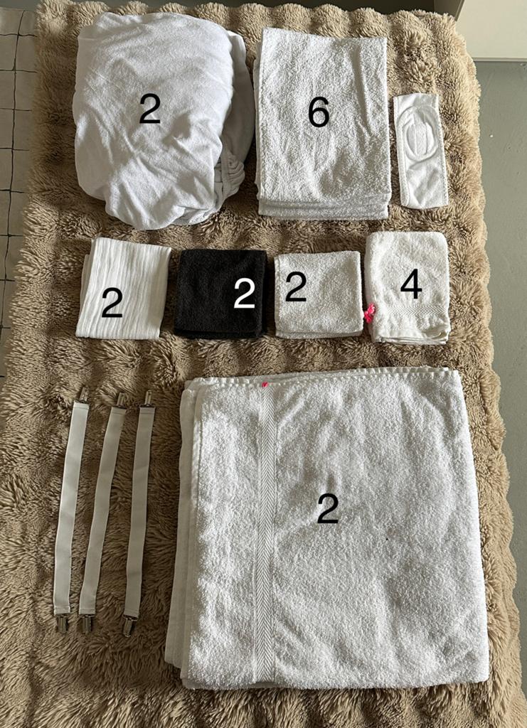 Linnengoed/set opleiding schoonheidsspecialiste, Ophalen of Verzenden, Zo goed als nieuw, Gehele gezicht