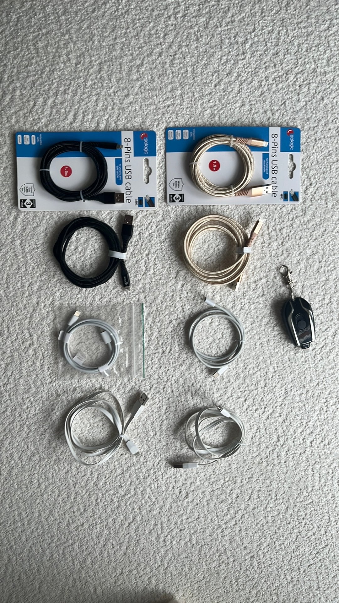 8 iPhone Lightning laders (USB & USB-C) - Nieuw/Z.G.A.N., Ophalen of Verzenden, Zo goed als nieuw, Minder dan 2 meter, Overige kabels