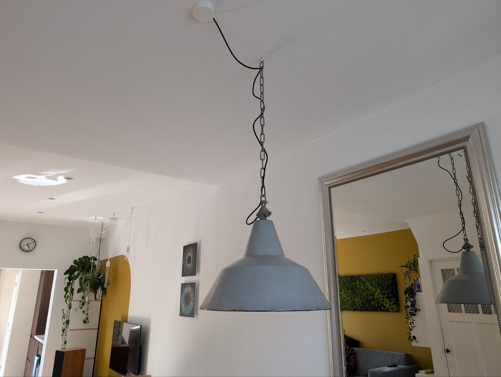 2 stuks Industriële hanglamp / stallamp. (Prijs per stuk), Ophalen, Gebruikt, Industrieel, landelijk, Metaal