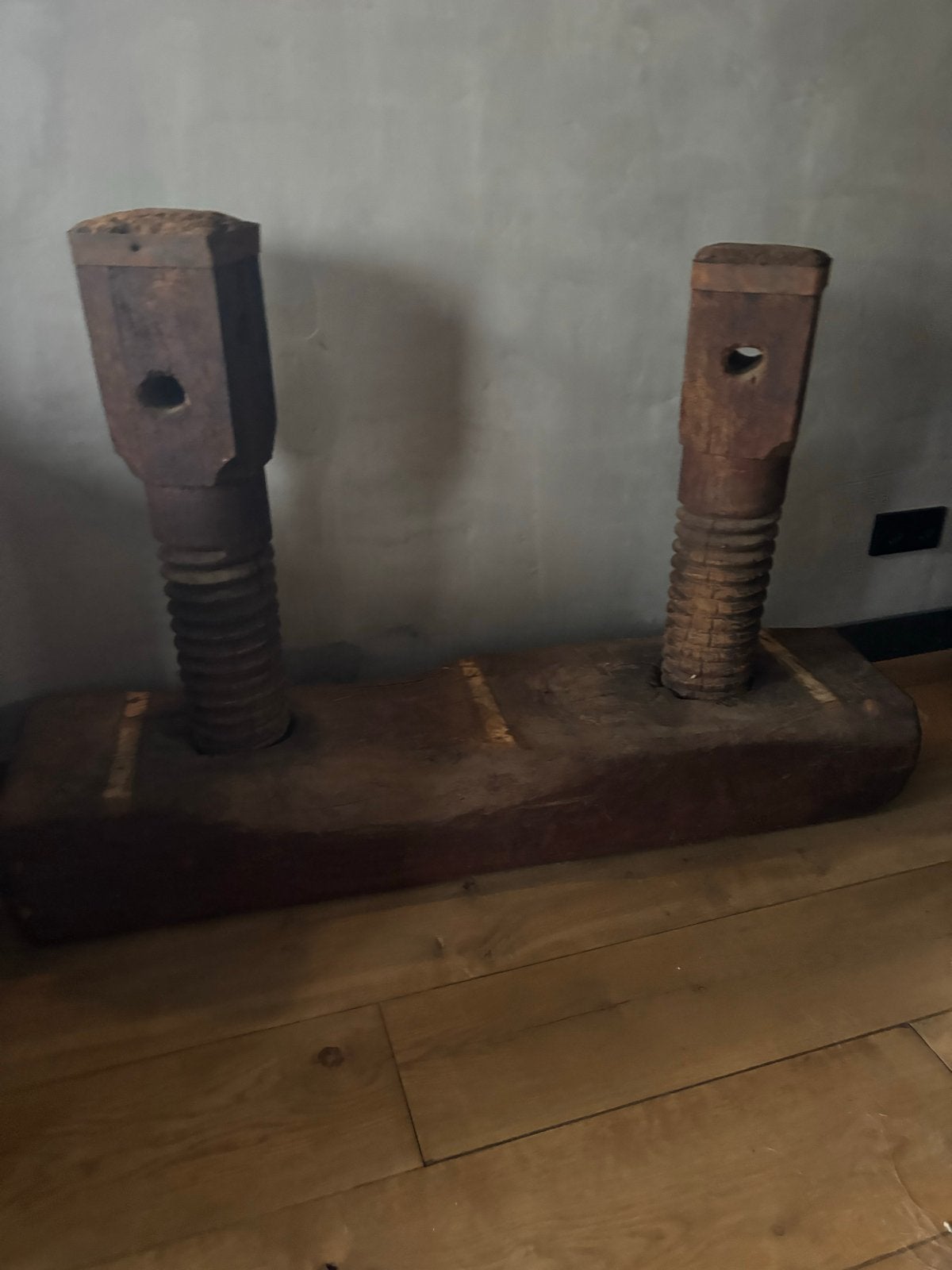 Groot brocante houten ornament - Uniek en stoer, Ophalen