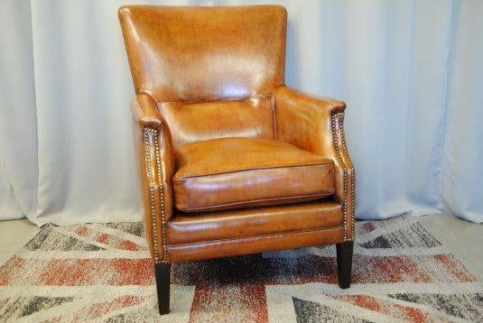 schapenleren fauteuil, Ophalen, Zo goed als nieuw, 50 tot 75 cm, Leer