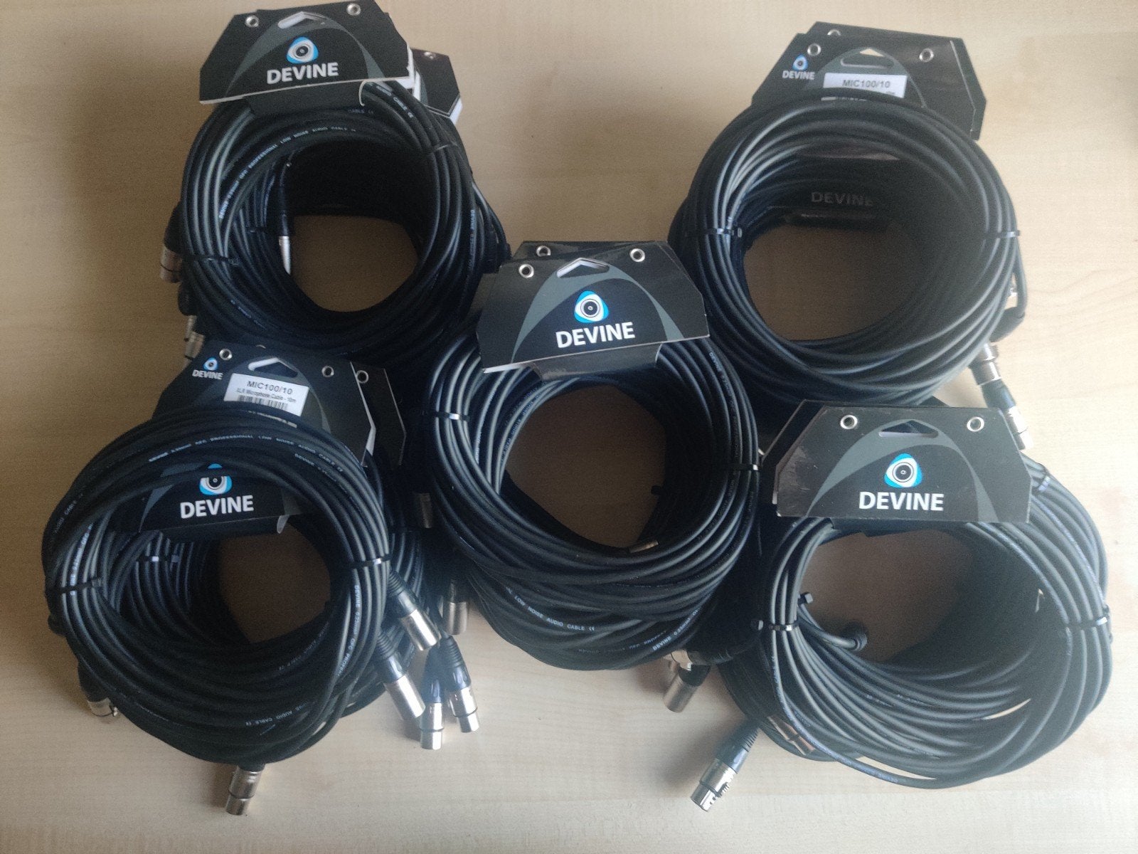 Devine MIC100/10 XLR Microfoonkabel - 10m (25 stuks), Muziek en Instrumenten, Kabels en Stekkers, Ophalen of Verzenden, Nieuw