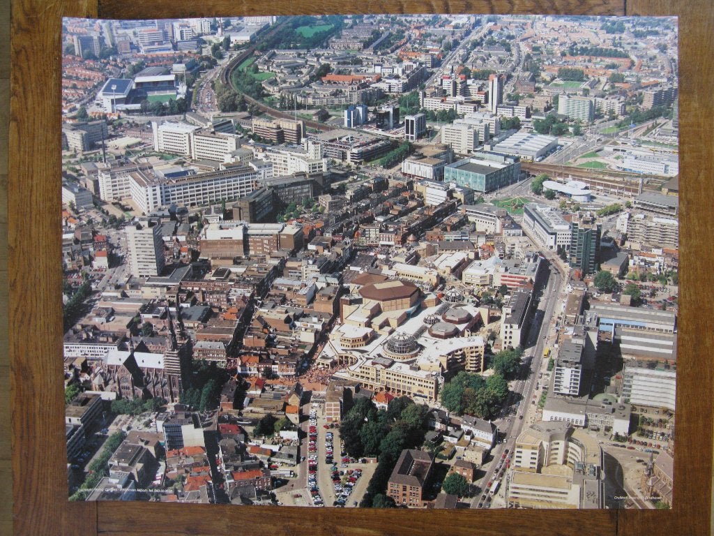 poster Eindhoven binnenstad, opening Heuvel, september 1992, Verzamelen, Posters, Gebruikt, Rechthoekig Liggend, Ophalen of Verzenden