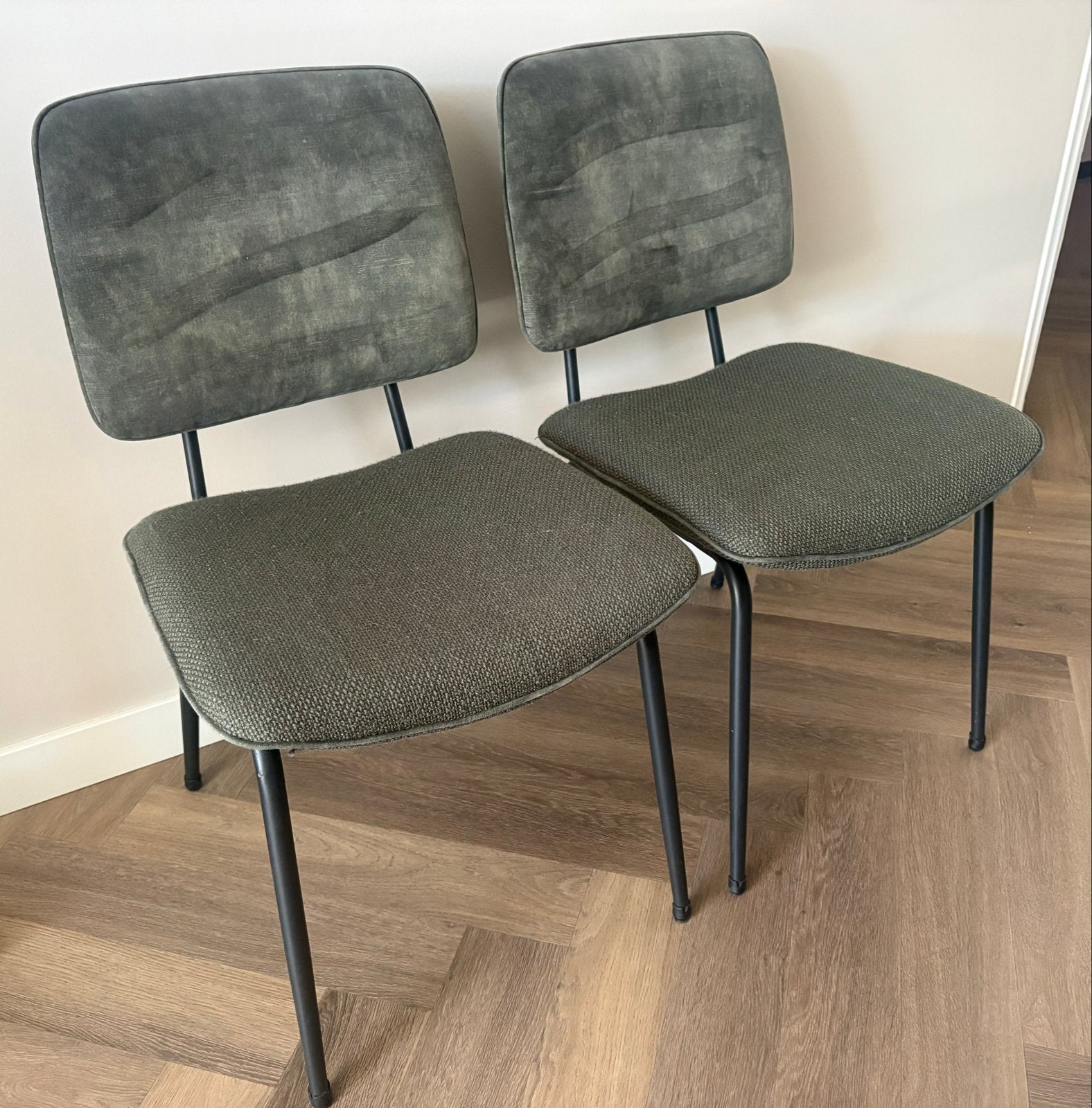 4 XOOON Novali eetkamerstoelen in 2 kleuren, Ophalen, Gebruikt, Overige kleuren, Metaal