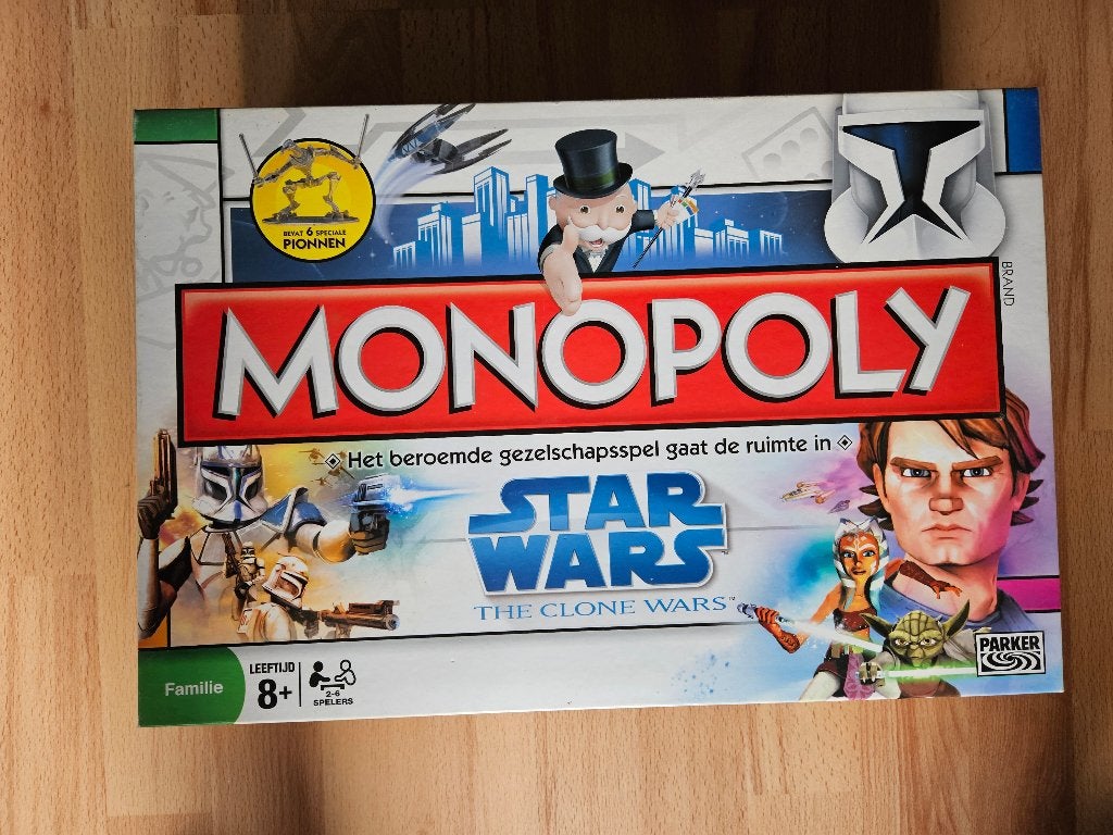 Monopoly Starwars The Clone Wars, Ophalen of Verzenden, Zo goed als nieuw