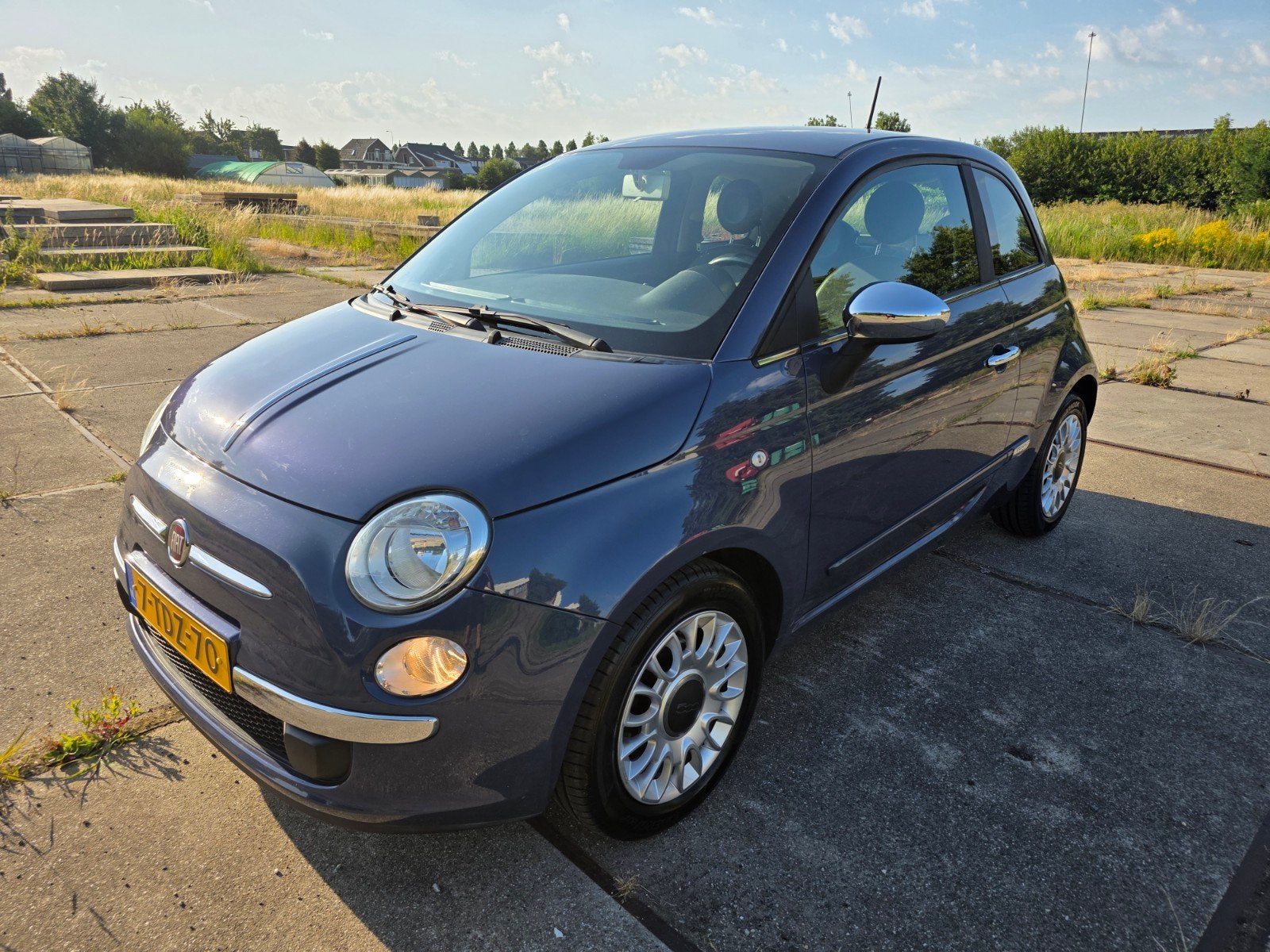 Fiat 500 0.9 Twinair C 2014 Blauw/ jaar APK, Auto's, 840 kg, Origineel Nederlands, Handgeschakeld, 964 cc