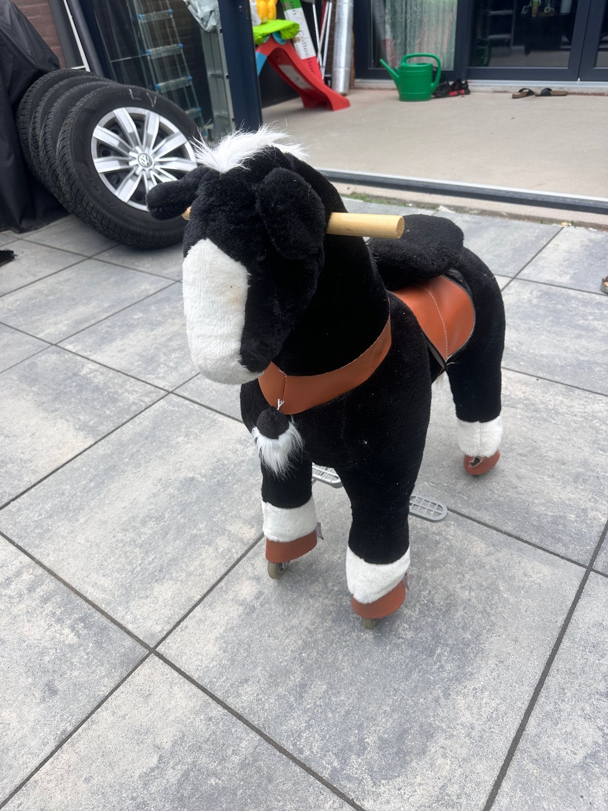 Speelgoed paard met wielen, Ophalen, Gebruikt, Loopvoertuig