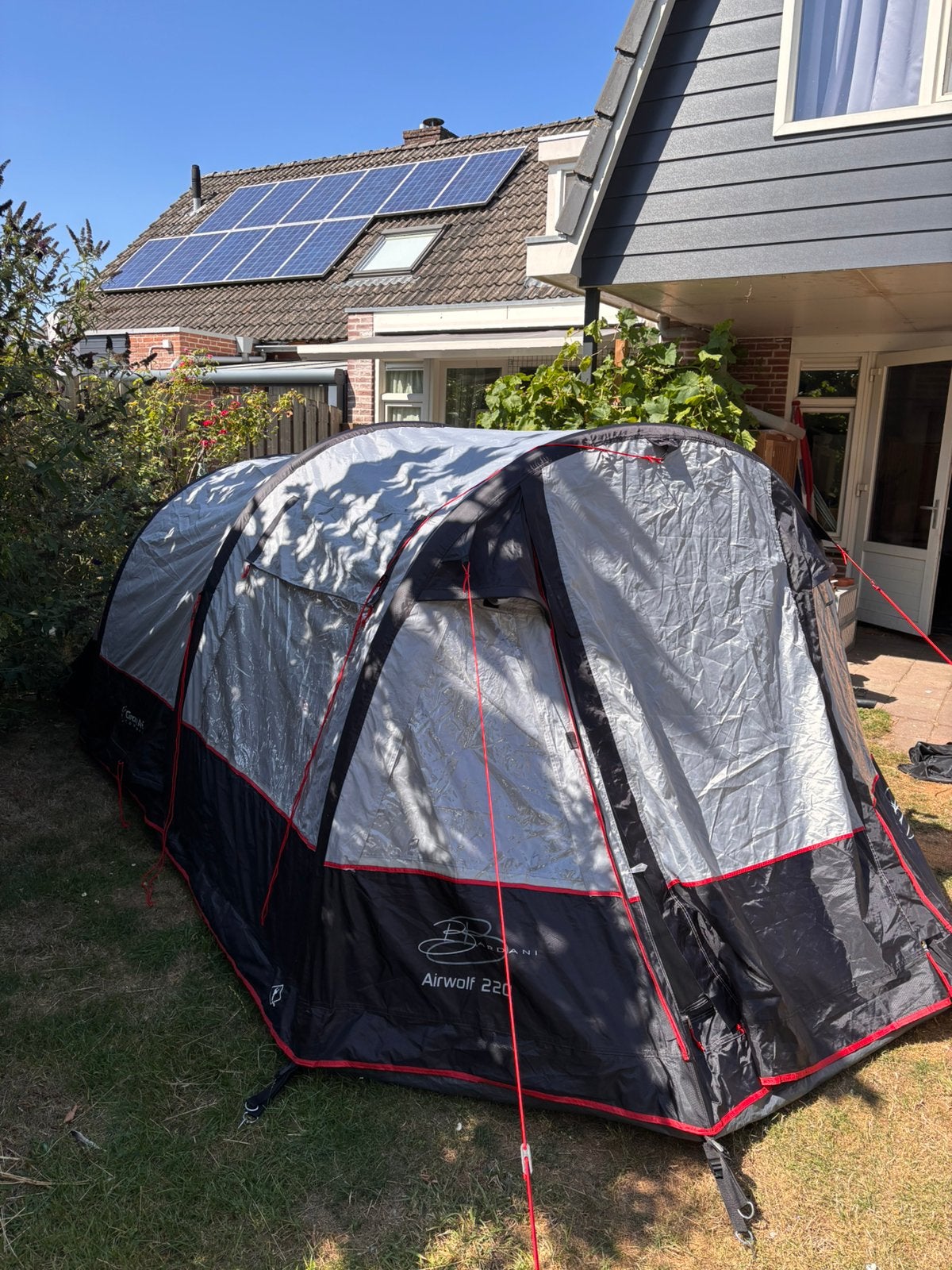 Bardani airwolf 220 opblaasbaar bijzettent (polyester), Caravans en Kamperen, Tenten, Ophalen, Zo goed als nieuw, Tot en met 3