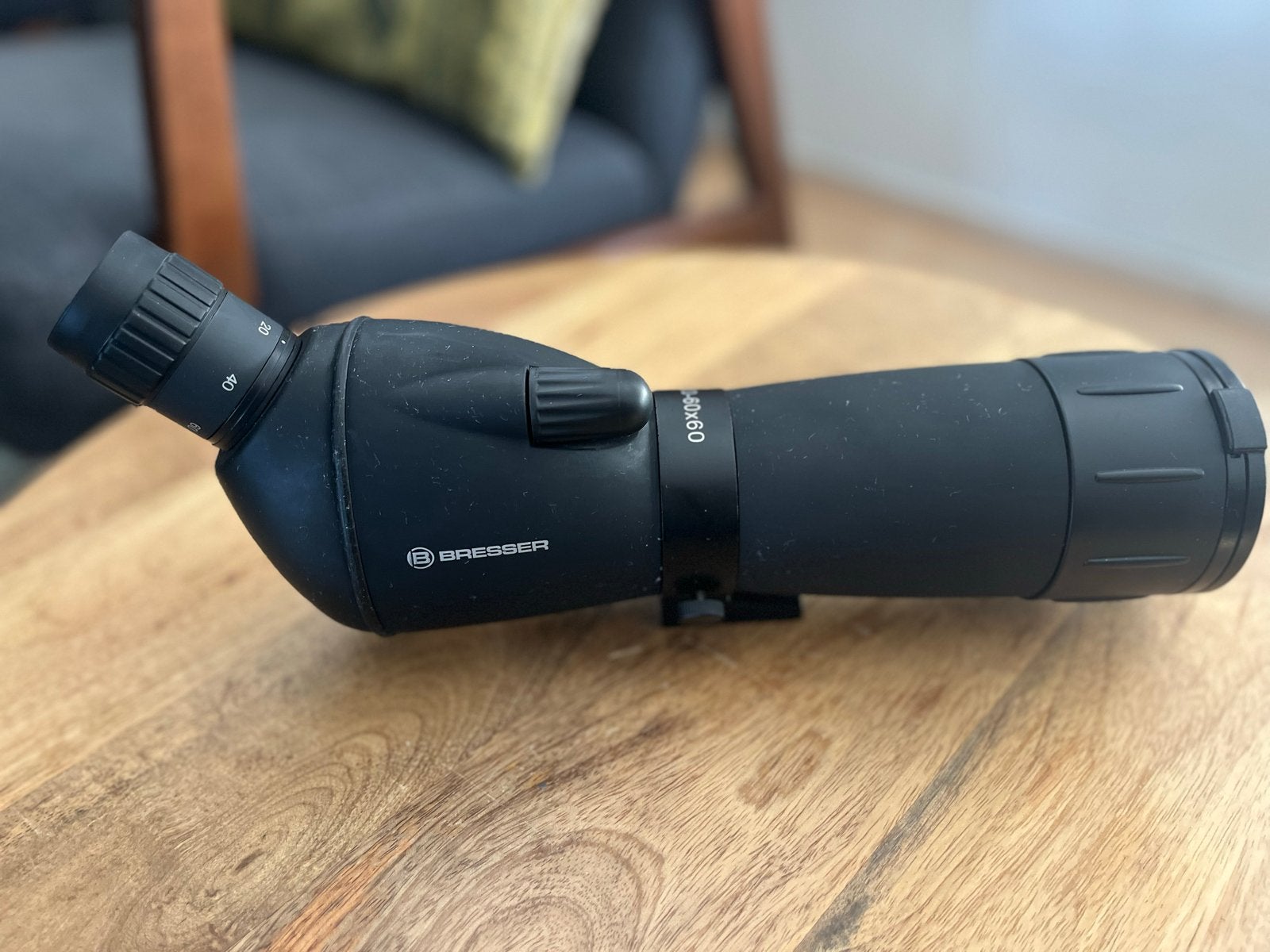 Bresser Spotting scope 20-60x60, Ophalen of Verzenden, Zo goed als nieuw, 80 tot 200 mm, Lenzentelescoop (refractor)