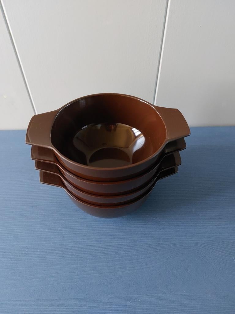 Vintage Mepal campingschaaltjes s105 bruin nieuw, Ophalen of Verzenden, Nieuw