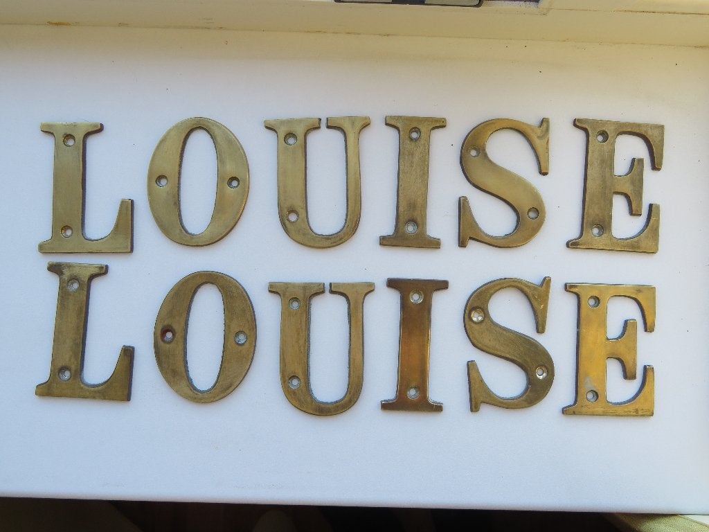Antieke letters van een boot : "Louise", Ophalen of Verzenden, Koper