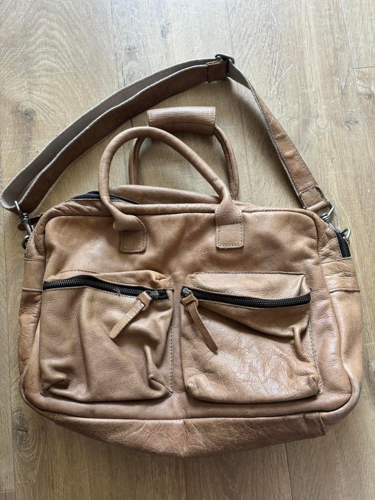 Cowboysbag luiertas bruin cognac, Kinderen en Baby's, Luiertassen, Ophalen of Verzenden, Gebruikt