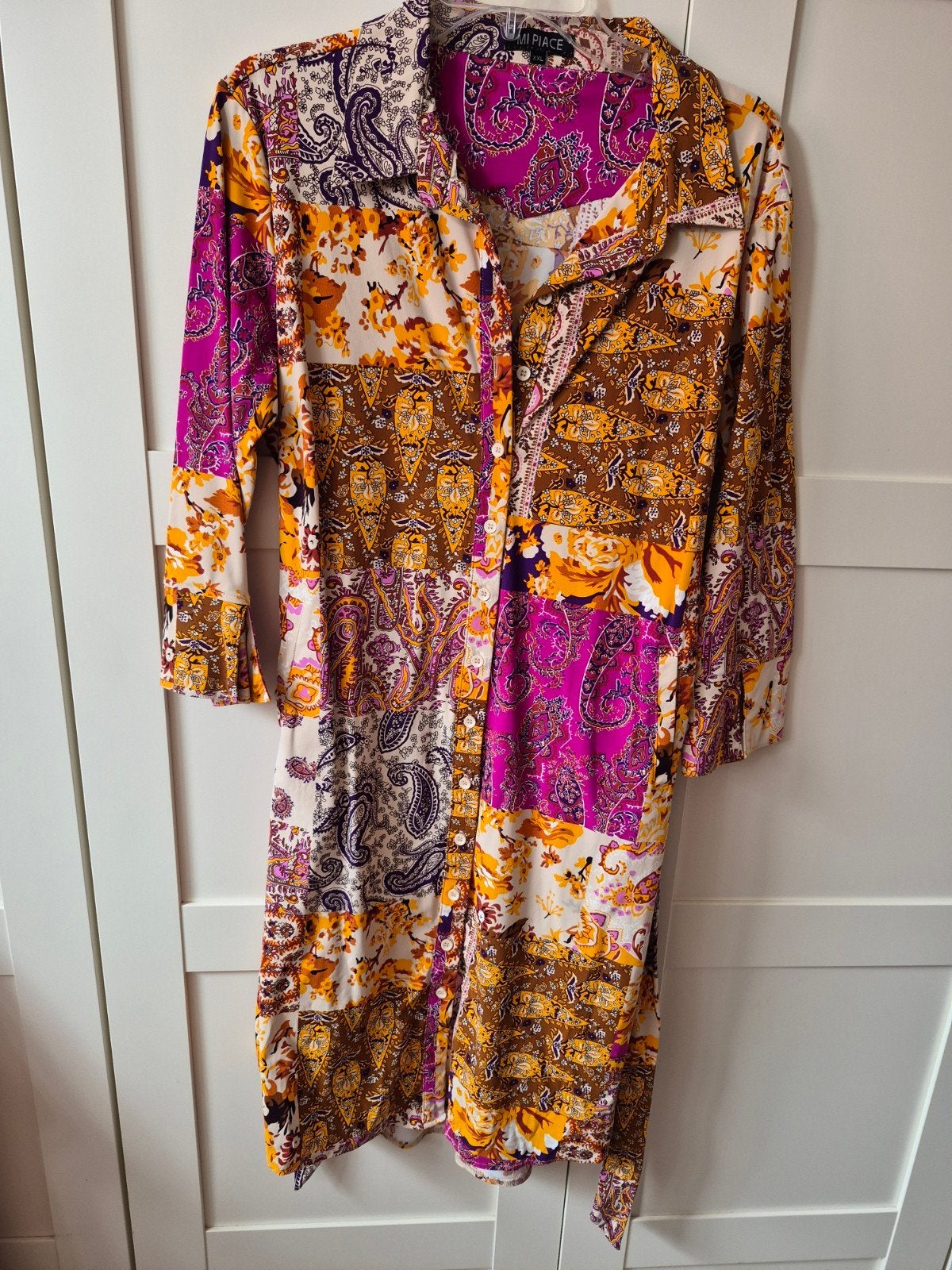 Mi Piace Jurk XXL Paisley print, Mi Piace, Meerkleurig, Maat 42/44 (L), Ophalen of Verzenden