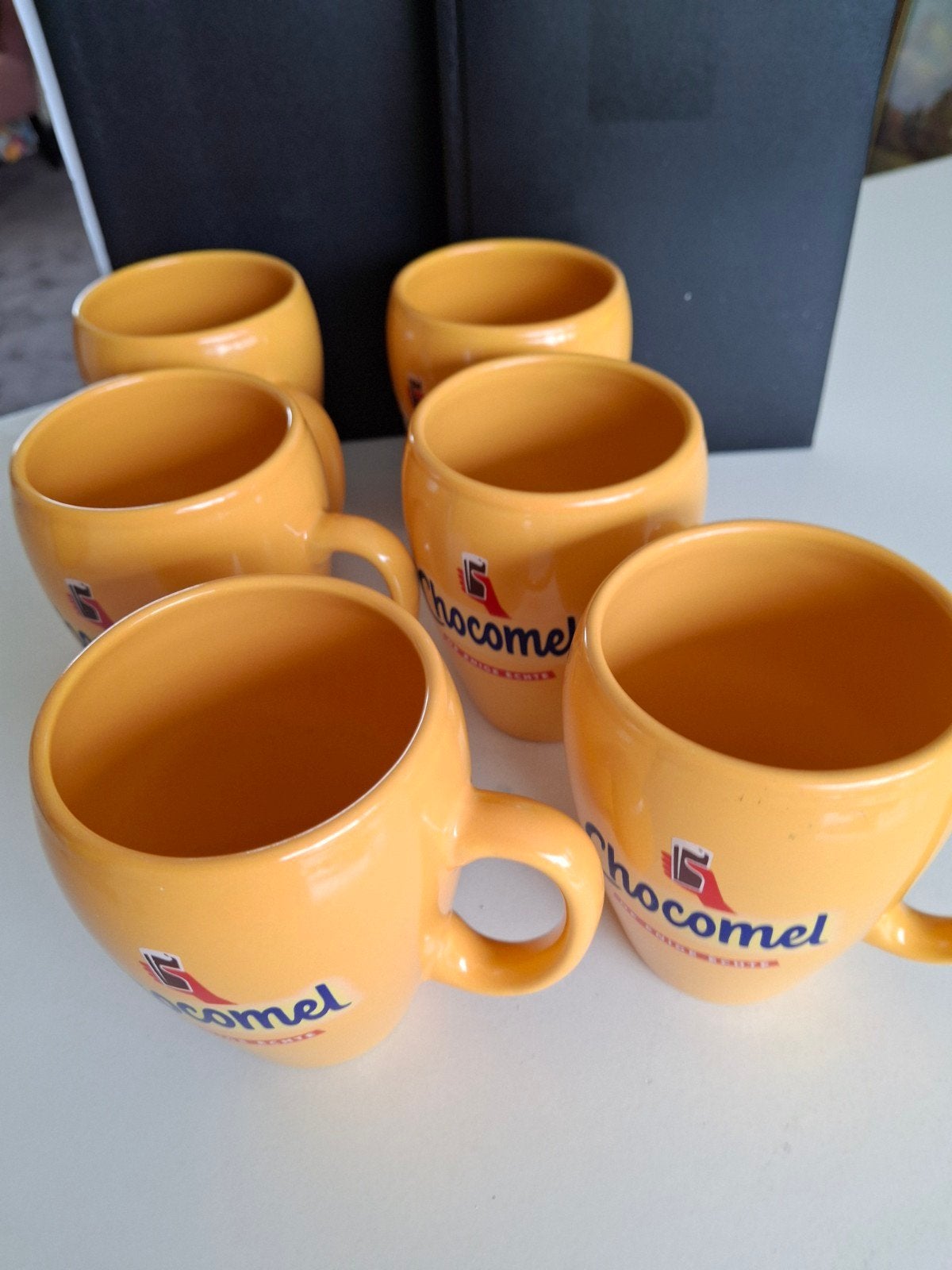 6 chocomel mokken., Ophalen of Verzenden, Aardewerk, Overige stijlen, Kop(pen) en/of Schotel(s)