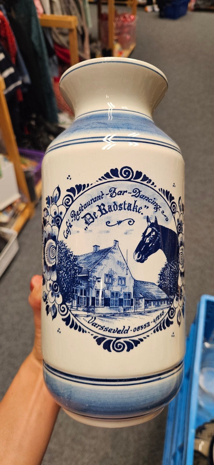 Delfts Blauw vaas De Radstake Varsseveld, Antiek en Kunst, Ophalen of Verzenden