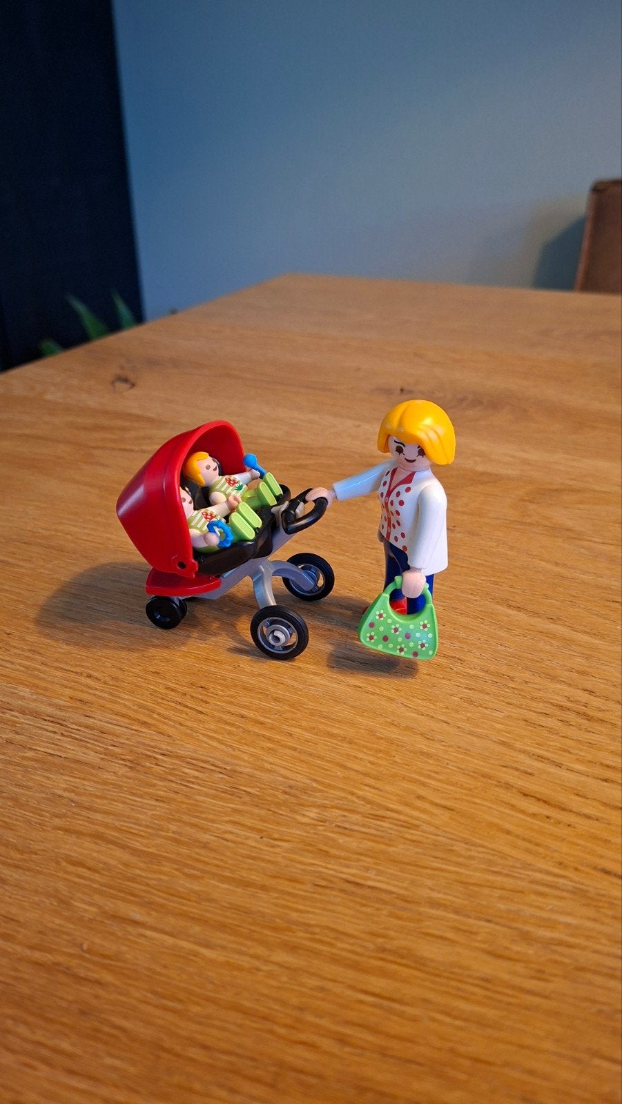 Playmobil 5573 tweeling met kinderwagen (complete set), Ophalen of Verzenden, Zo goed als nieuw