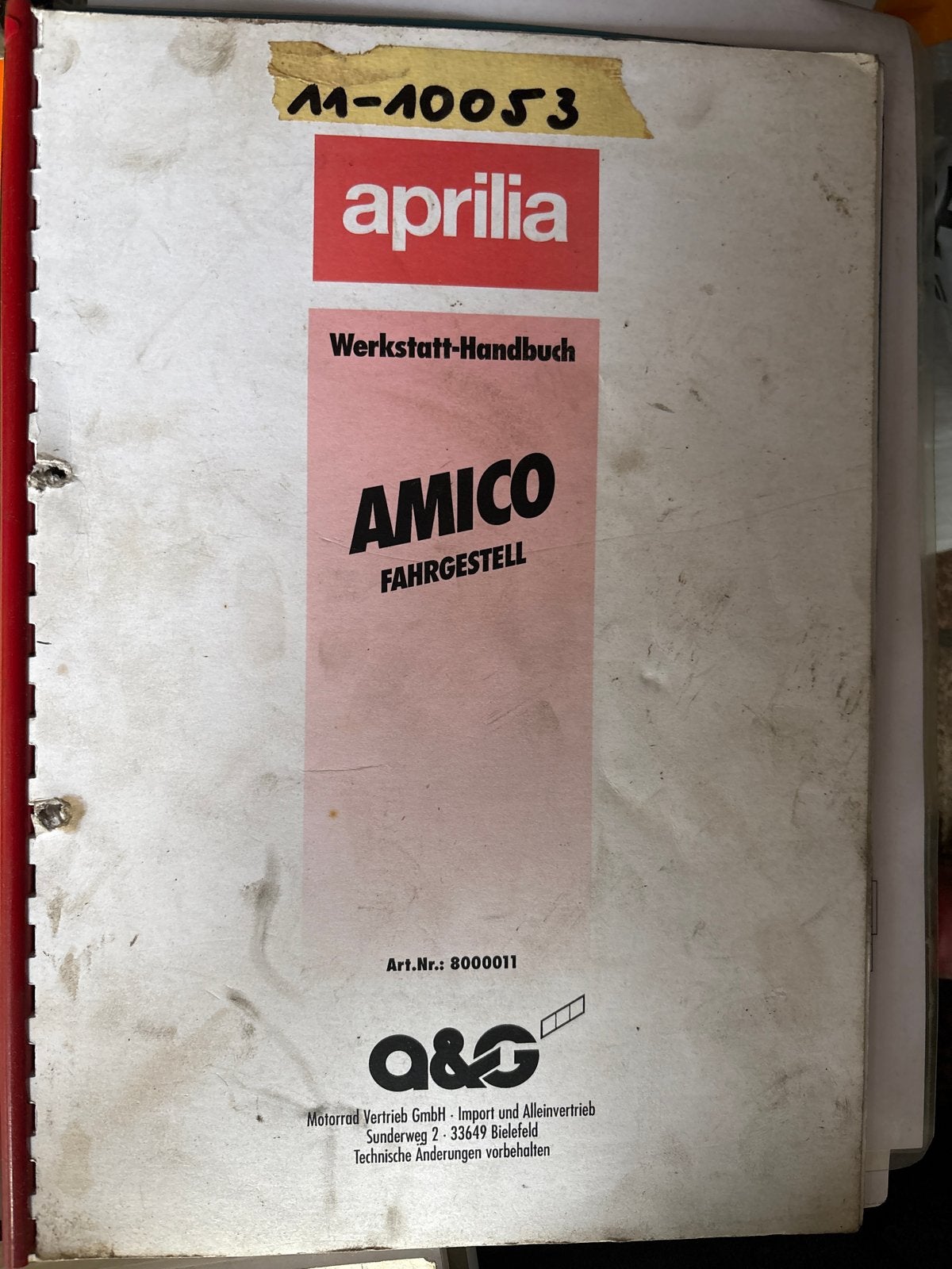 Aprilia Amico 50 Werkstatthandbuch - Origineel, Ophalen of Verzenden, Gebruikt, Overige modellen