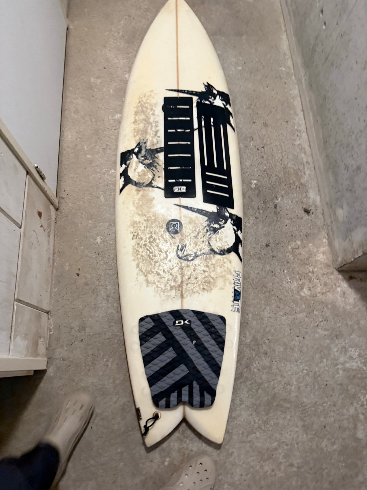 Fish 6,2 private surfboards, Watersport en Boten, Ophalen of Verzenden, Gebruikt, Fish, Met vinnen