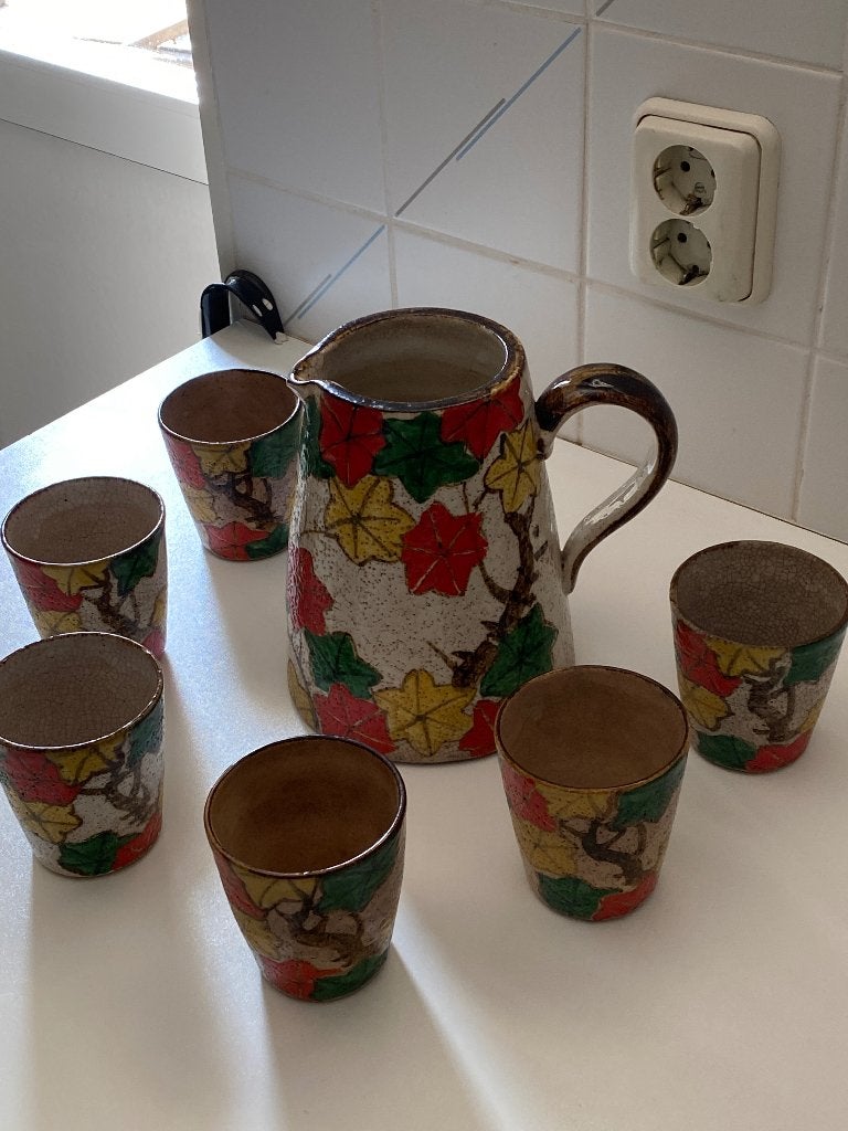 Te koop Sangria set, Ophalen, Gebruikt, Keramiek, Overige typen