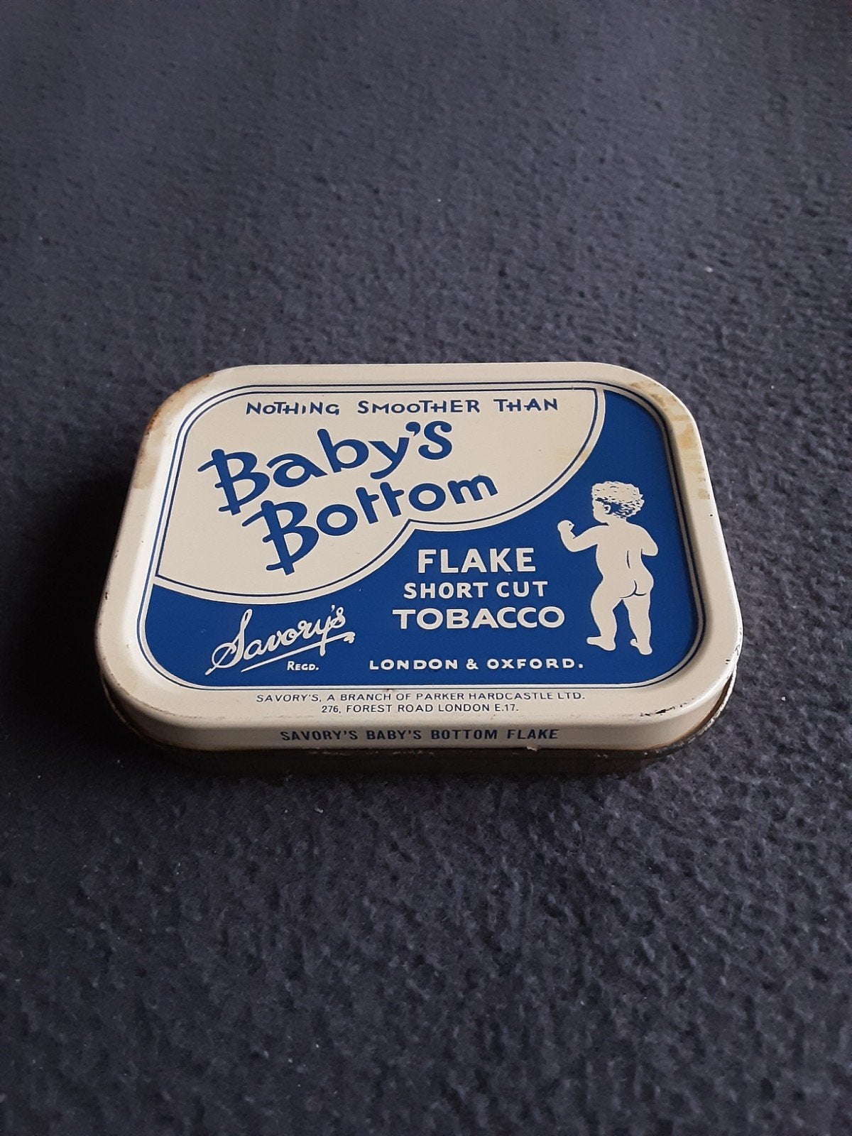 Tabaksblikje , SAVORYS , BABY BOTTOM. 1930., Ophalen of Verzenden, Gebruikt, Overige