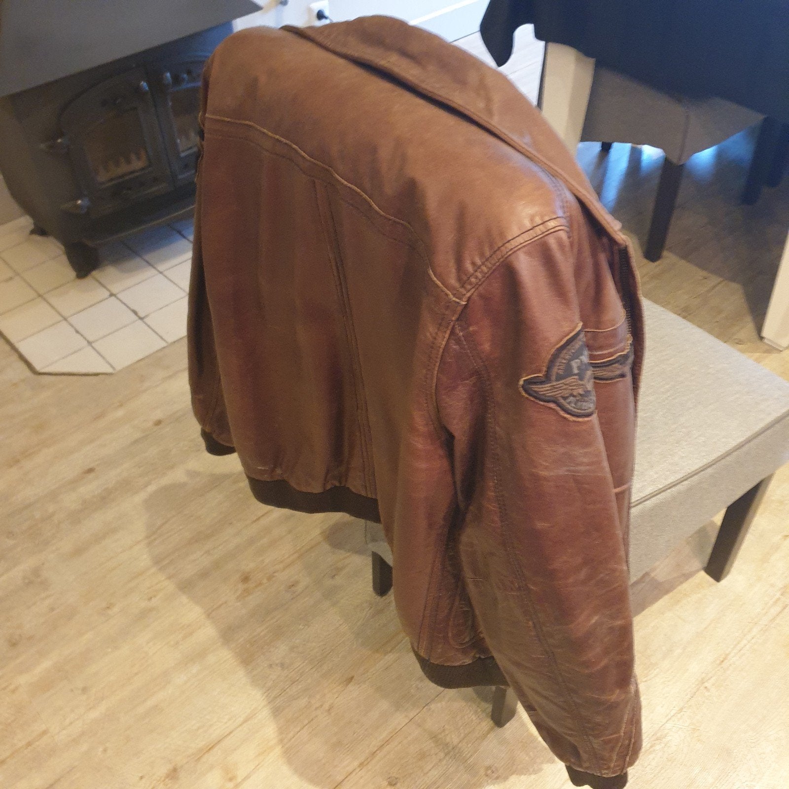 leren jas merk pme, Ophalen, Maat 52/54 (L), Bruin, Pall Mall PME Legend