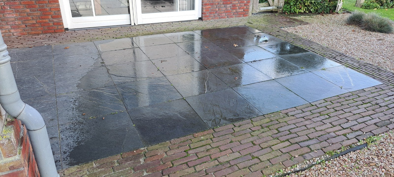 Terrastegels van natuursteen - Zo goed als nieuw, Tuin en Terras, Ophalen, Zo goed als nieuw, Terrastegels, Natuursteen