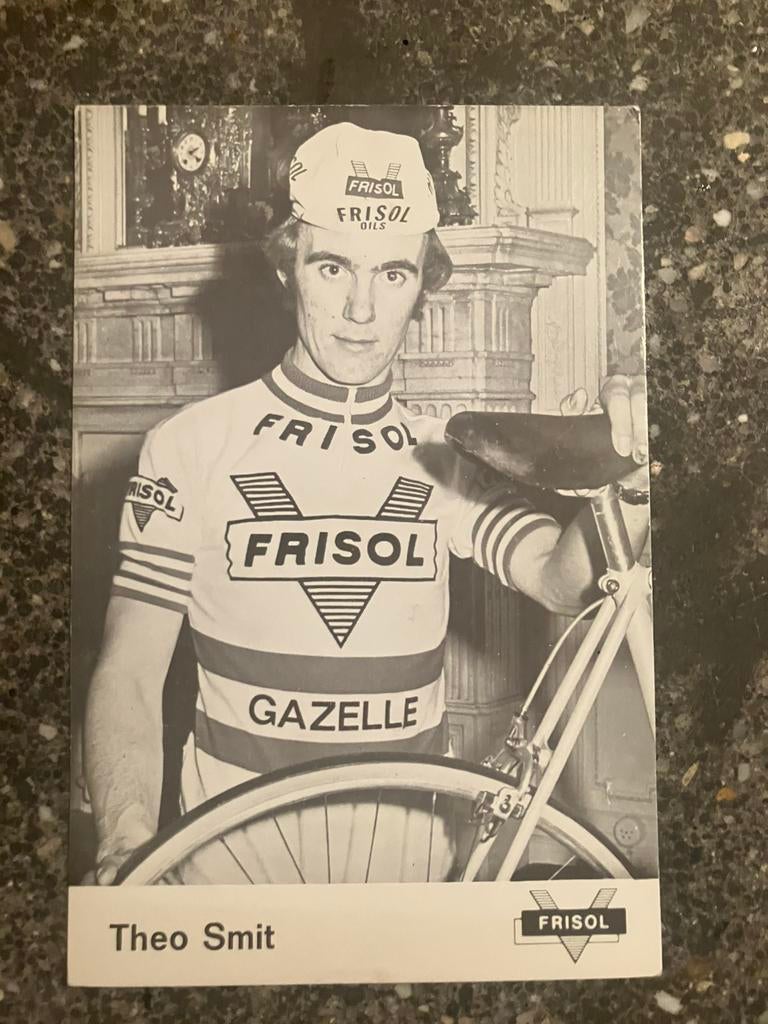 Theo Smit - kaart Frisol - wielrennen, Verzenden, Zo goed als nieuw, Buitenlandse clubs, Poster, Plaatje of Sticker