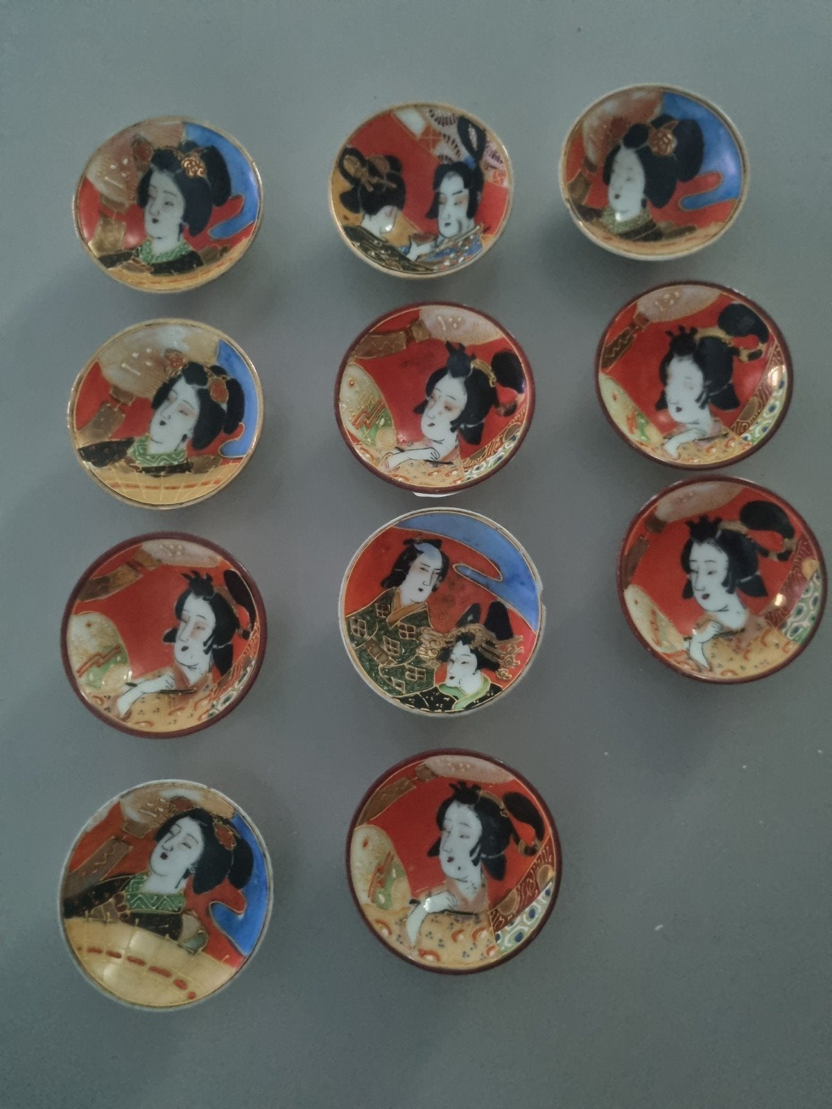 Set van 11 Japanse Satsuma schaaltjes, Ophalen of Verzenden, Losse flippo's