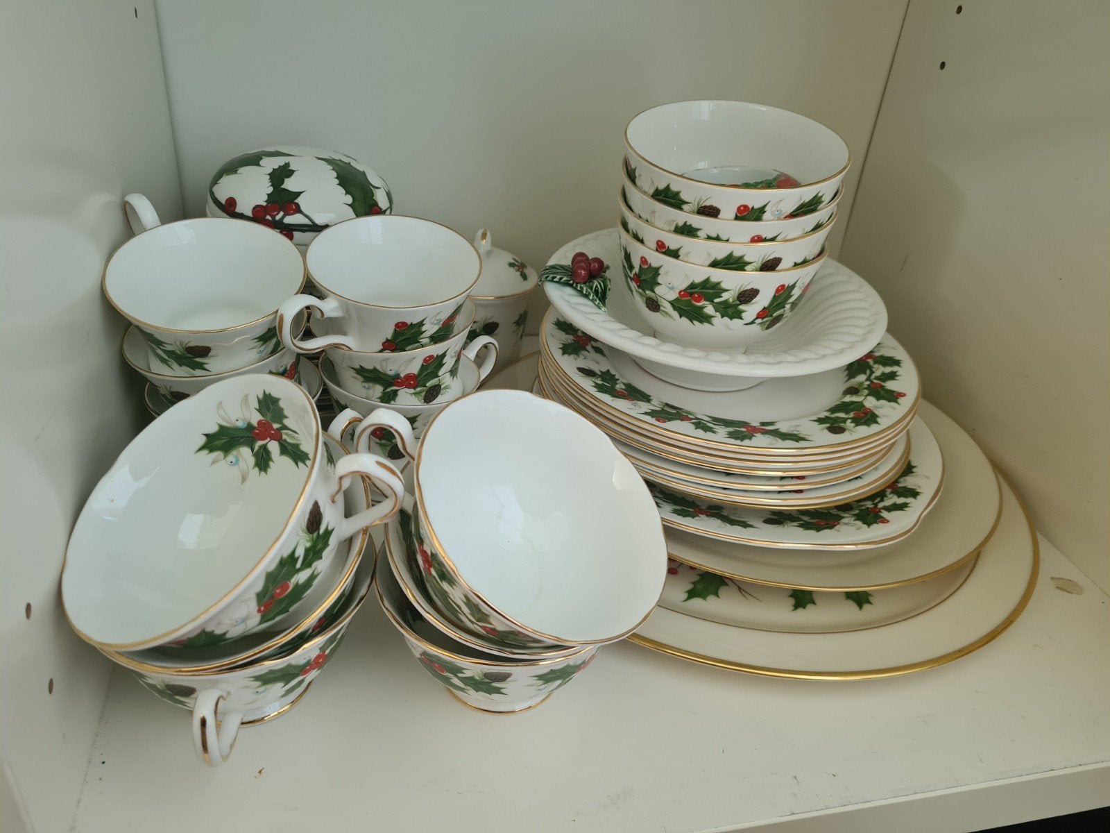 antiek compleet kerst servies Royal Grafton Noel, Ophalen of Verzenden