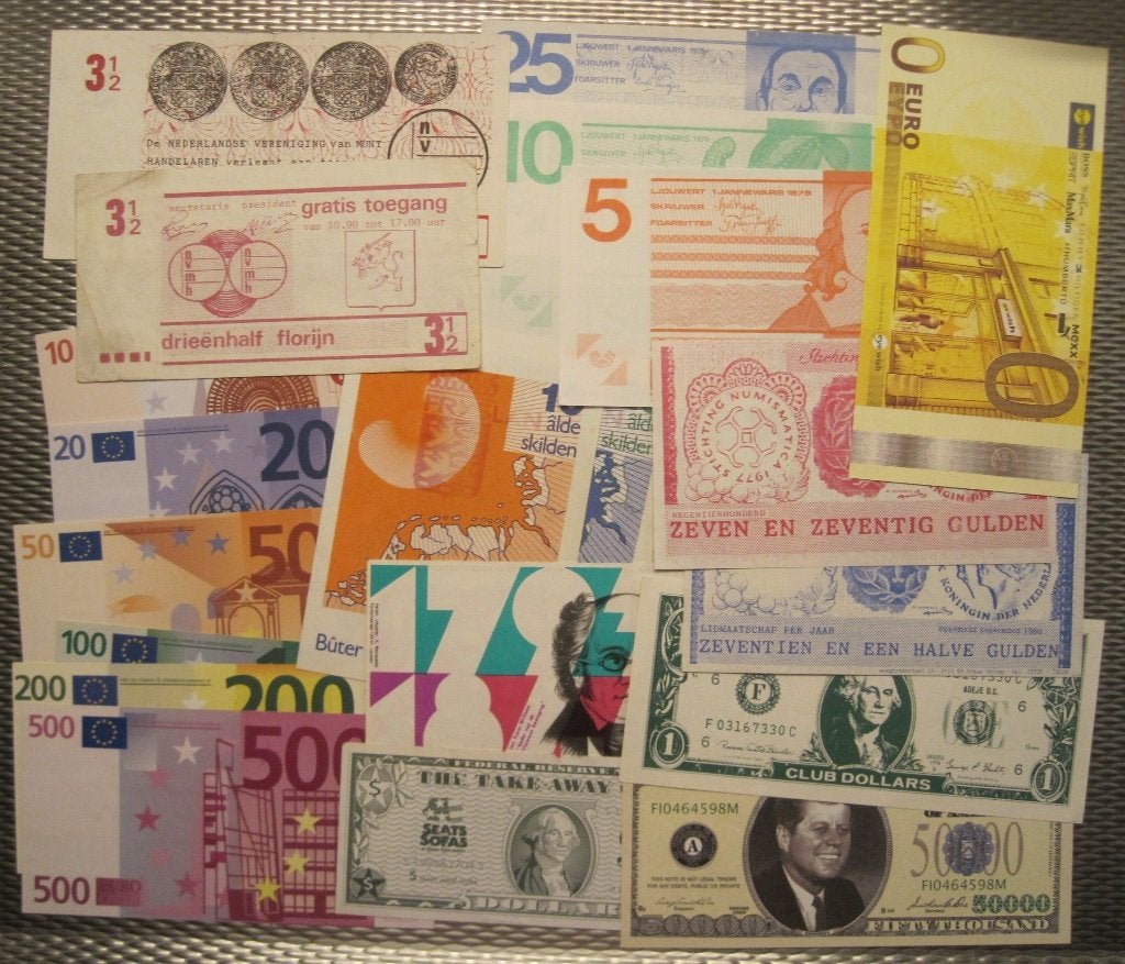 FANTASIEGELD - RECLAME GELD - FUN BILJET, Postzegels en Munten, Bankbiljetten | Nederland, Verzenden, 1 gulden, Setje