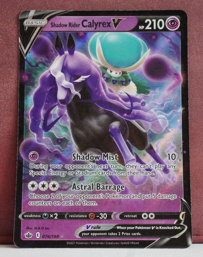 Shadow Rider Calyrex V 074-198 Chilling Reign Pokémon Kaart, Verzenden, Nieuw, Losse kaart