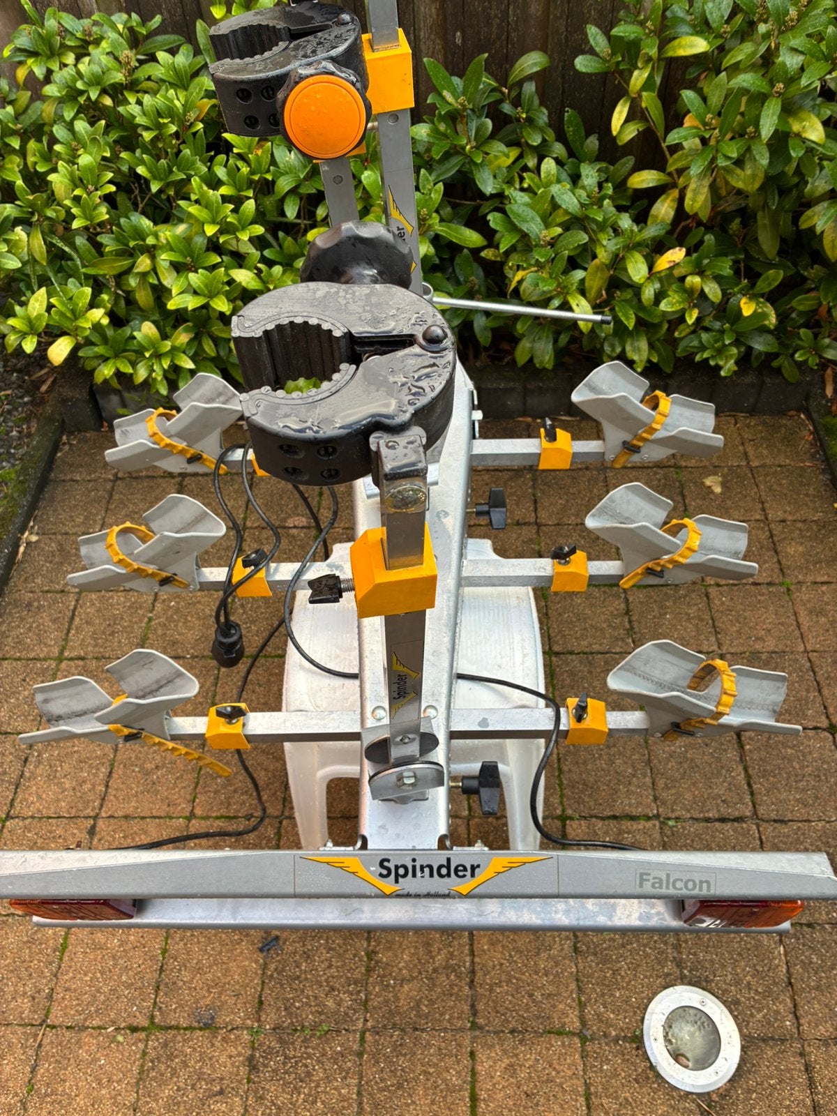 Spinder Falcon fietsdrager voor 3 fietsen., Ophalen, 3 fietsen of meer, Gebruikt, Trekhaakdrager