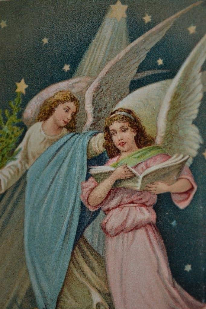 belgie 1907 twee engelen nieuwjaar, Ophalen of Verzenden, Voor 1920, Gelopen, Sterren en Beroemdheden
