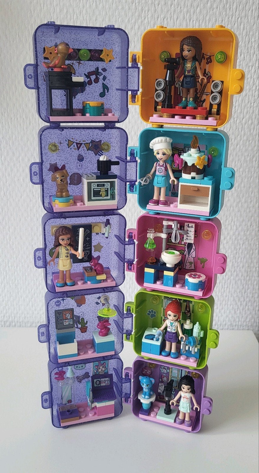 LEGO Friends kubussen sets 41400 t/m 41404, Compleet, Lego, Friends, Ophalen of Verzenden