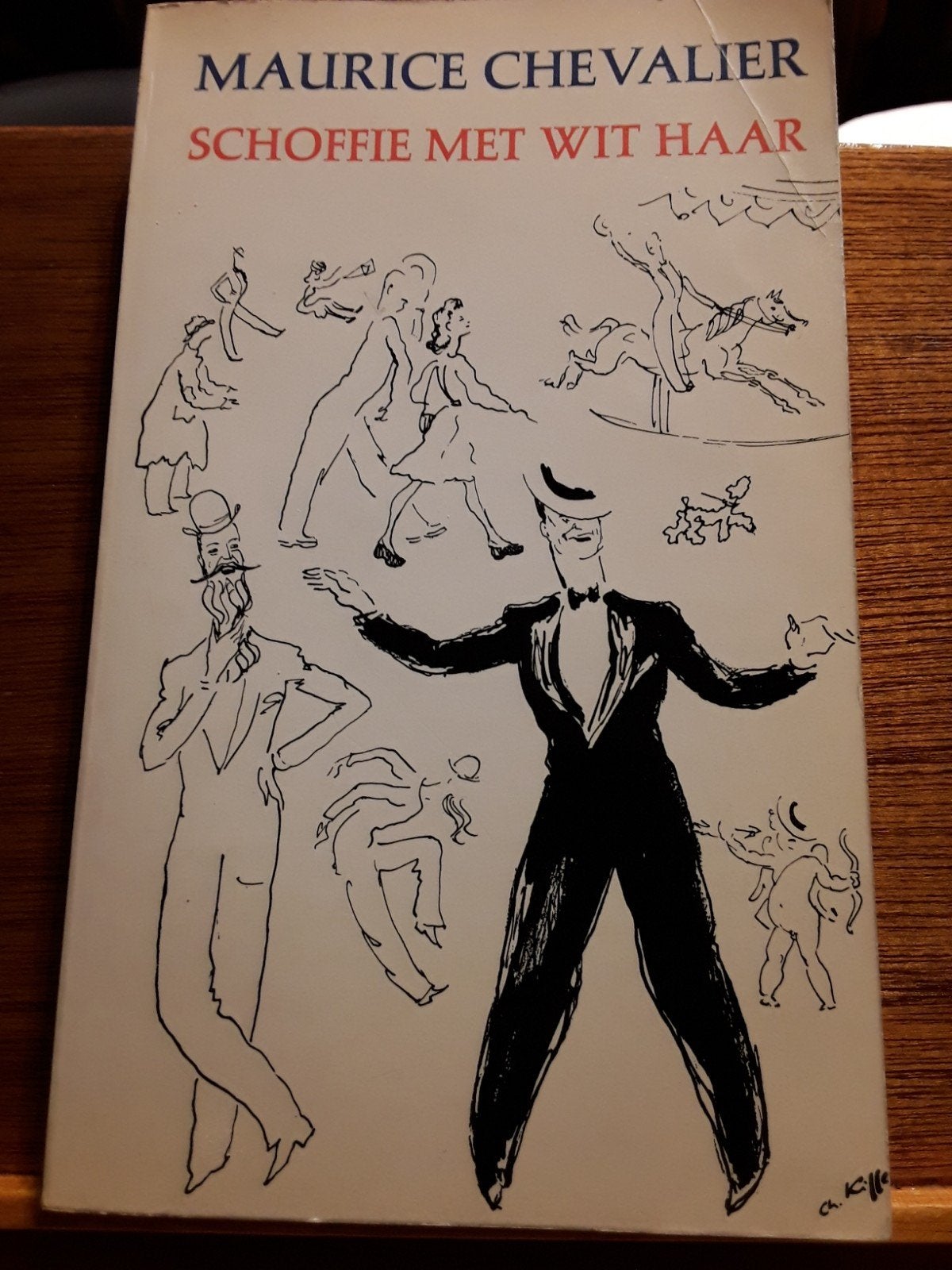Maurice Chevalier - Schoffie met wit haar (gesigneerd), Ophalen of Verzenden, Zo goed als nieuw, Maurice Chevalier, Nederland