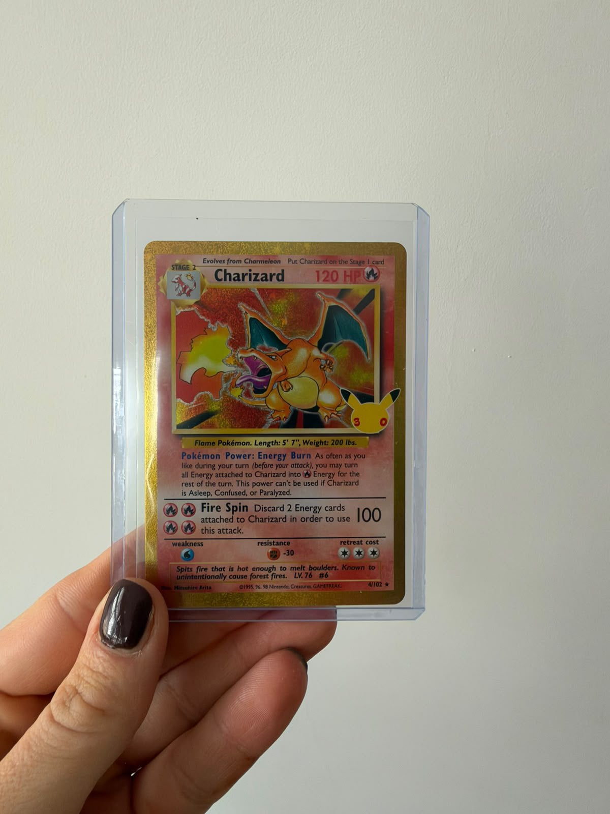 Pokemon 30th Charizard  4/102, Ophalen of Verzenden, Zo goed als nieuw