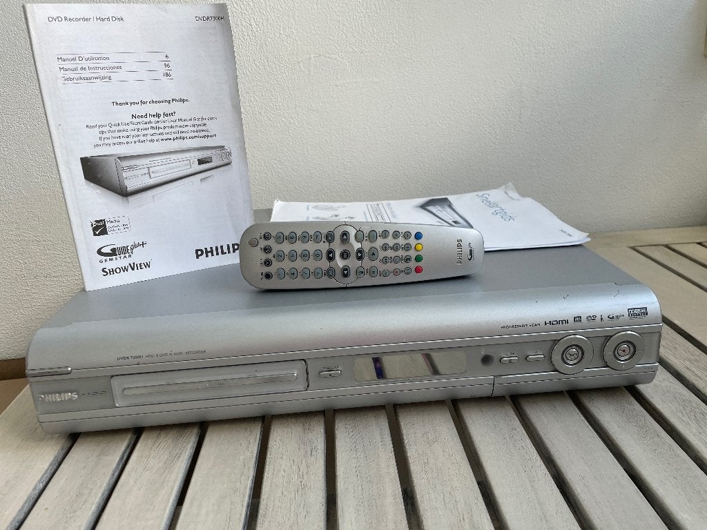 Philips DVDR7300H | DVD / Harddisk Recorder incl afstandbed., Ophalen, Gebruikt, Dvd-recorder, Philips